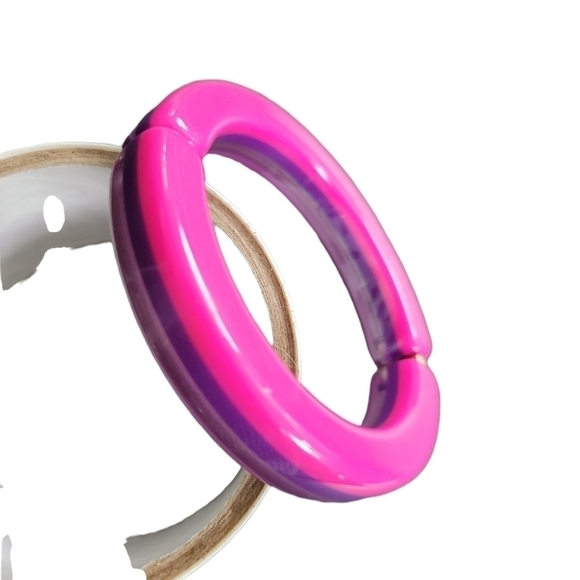 COLDWATER Creek Purple Pink linked Nevklace with Matching Bracelet - Picture 4 of 6